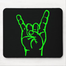 Grüne Metallhörner Mousepad