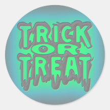Grüne Trick-oder Leckerei-Halloween-Neonaufkleber