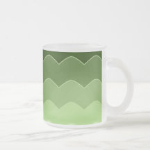 Grüne Wellen Kaffee Tassen
