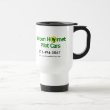 Grüner Hornissen-Pilotauto-Reise-Becher Kaffee Tassen