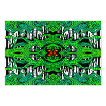 grüner Monsterfotodruck