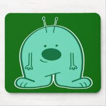 Grünes Chubby alien Mousepad