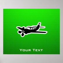 Grünes Flugzeug Posterdruck