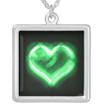 Grünes funkelnd Herz Neckalcelace Schmuck