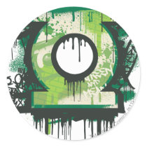 Grünes Laternen-Graffiti-Symbol