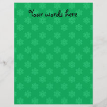Grünes Schneeflockemuster Flyerdesign