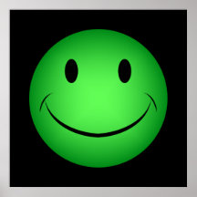 Grünes smiley-Plakat