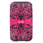Grunge-Vintager Damast personalisiert iPhone 3 Tough Cover
