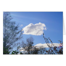 Grusskarte Schönwetterwolken, blanko