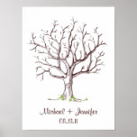 Guestbook d'arbre d'empreinte digitale de mariage poster