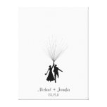 Guestbook de ballon d'empreinte digitale de mariag impression sur toile