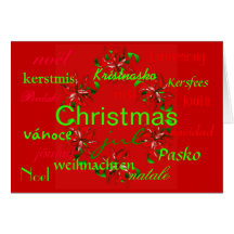 "Guirlande rouge de Noël carte autour de monde"