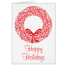 Guirlande rouge de Noël Carte De Vœux