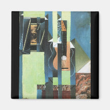 Guitare par Juan Gris Aimant Pour Réfrigérateur