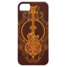 Guitare rouge et jaune complexe coque iPhone 5