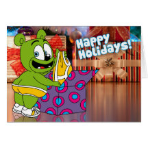 Gummibär frohe Feiertage Weihnachtsunterwäsche-Kar