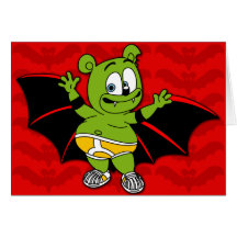 Gummibär ist eine Vampirs-Halloween-Karte