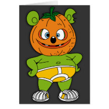 Gummibär Kürbislaterne-Halloween-Karte