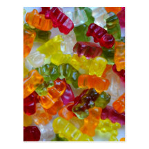 Gummibärchen Postkarte
