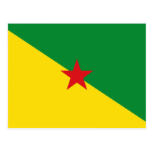 Guyane Flagge GF Postkarte