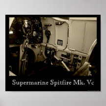 Habitacle de Spitfire de Supermarine Poster