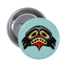 Haida-Kunst Anstecknadelbuttons