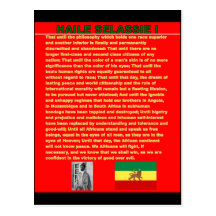 Haile Selassie berühmte Kriegs-Rede zu UNO 1963 Postkarte