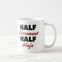 Halber Astronaut halbes Ninja Kaffeehaferl