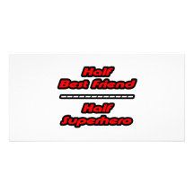 Halber bester Freund-halber Superheld Photogrußkarten