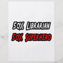 Halber Bibliothekar-halber Superheld Individuelle Flyer