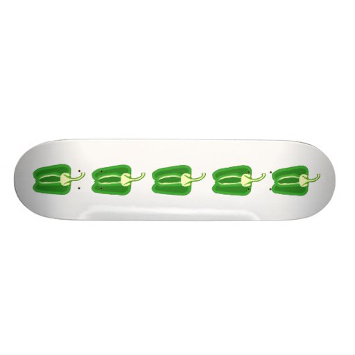 Hälfte grüner Pfeffer- Skateboarddeck
