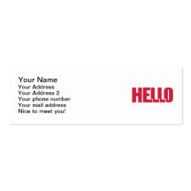 Hallo Visitenkarte
