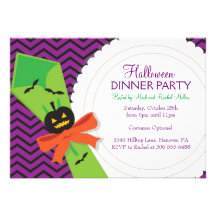 Halloween-Abendessen-Party Einladung