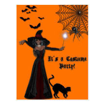 Halloween-Geist-Einladungs-Postkarte