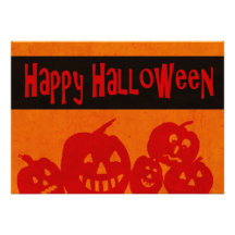 Halloween-Party-Einladungs-gespenstische Kürbise