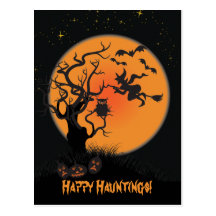 Halloweenhauntings-Party Einladung Postkarte