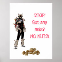 HALT! Erhielt alle mögliche Nüsse? KEINE NÜSSE! Plakatdrucke