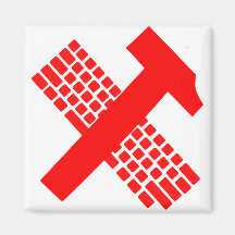 Hammer und Tastatur Kühlschrankmagnet