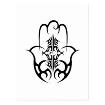 HAMSA - Schwarzweiss Postkarte