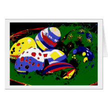 Happy Easter Card Pop Art Grußkarte