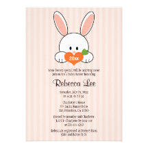 Häschen-Babyparty-Einladungs-Rosa