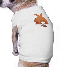 Häschen-Hintern-Hundehemd Haustiershirt