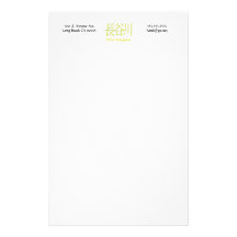 Hasegawa-Monogramm Personalisiertes Druckpapier