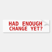 HATTE GENUG, ÄNDERUNG SCHON? AUTO STICKER