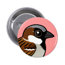 Haus-Spatz Anstecknadelbuttons