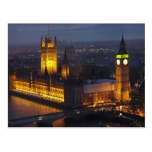 Häuser des Parlaments, Big Ben, Westminster Postkarte