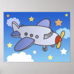 Haut avion volant affiches