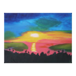 Hawaiischer Sonnenuntergang-Himmel-ursprüngliche A Galerie Falt Leinwand
