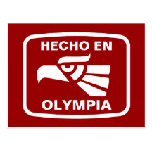 Hecho en-Olympia personalizado Gewohnheit personal Postkarte
