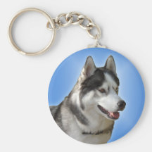 Heisere Keychain sibirischer Huskymalamute-Hundege Schlüsselanhänger